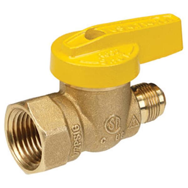 Homewerks VGV1LHR2BB 0.38 x 0.5 In. Gas Ball Valve 457887 - main